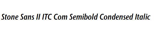 Stone Sans II ITC Com Semibold Condensed Italic