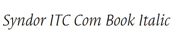 Syndor ITC Com Book Italic