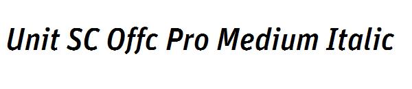 Unit SC Offc Pro Medium Italic