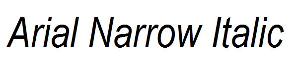 Arial Narrow Italic