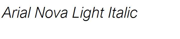 Arial Nova Light Italic