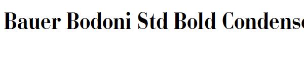 Bauer Bodoni Std Bold Condensed