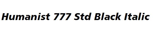 Humanist 777 Std Black Italic