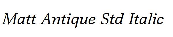 Matt Antique Std Italic