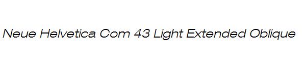Neue Helvetica Com 43 Light Extended Oblique
