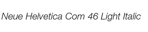 Neue Helvetica Com 46 Light Italic
