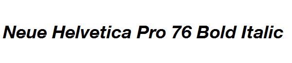 Neue Helvetica Pro 76 Bold Italic