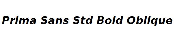Prima Sans Std Bold Oblique