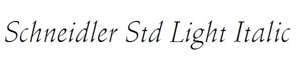 Schneidler Std Light Italic