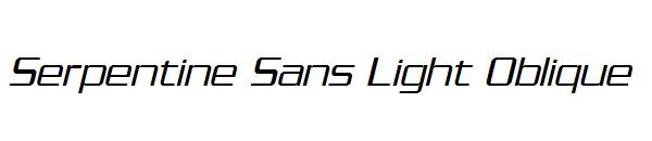 Serpentine Sans Light Oblique