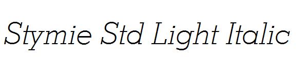 Stymie Std Light Italic