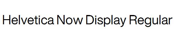 Helvetica Now Display Regular