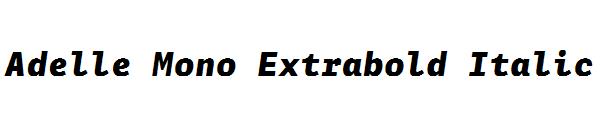 Adelle Mono Extrabold Italic