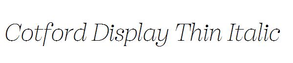 Cotford Display Thin Italic