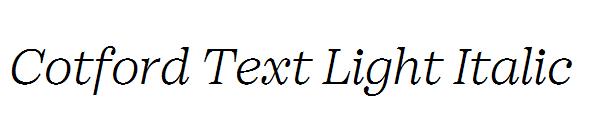 Cotford Text Light Italic