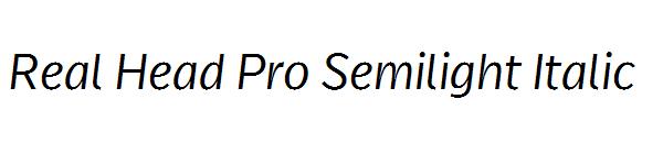 Real Head Pro Semilight Italic