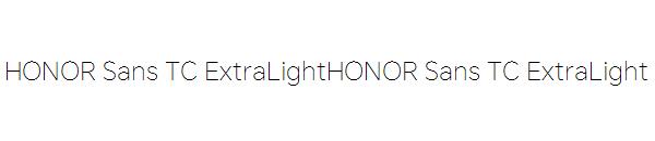 HONOR Sans TC ExtraLightHONOR Sans TC ExtraLight