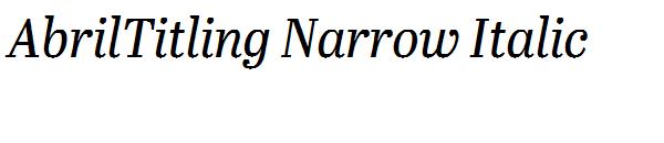 AbrilTitling Narrow Italic