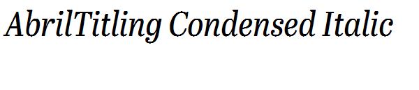 AbrilTitling Condensed Italic