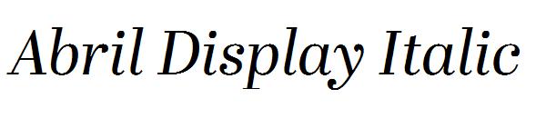 Abril Display Italic