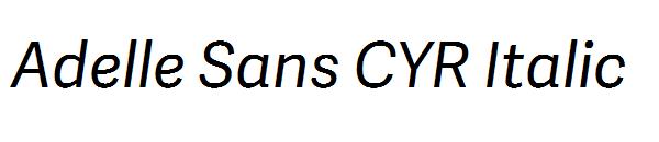 Adelle Sans CYR Italic