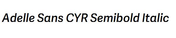 Adelle Sans CYR Semibold Italic