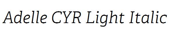 Adelle CYR Light Italic