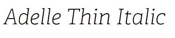 Adelle Thin Italic