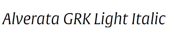 Alverata GRK Light Italic