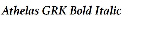 Athelas GRK Bold Italic