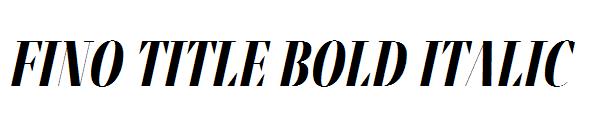 Fino Title Bold Italic