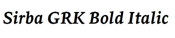 Sirba GRK Bold Italic
