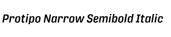 Protipo Narrow Semibold Italic