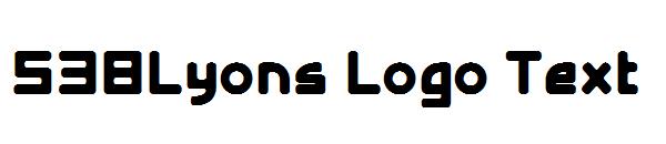 538Lyons Logo Text字体