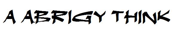 a Abrigy Think字体