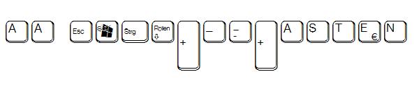 aa QWERTZ-Tasten字体