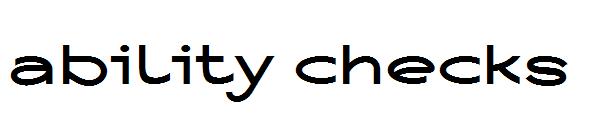 ability checks字体
