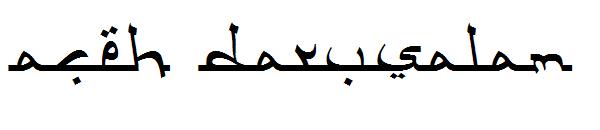 Aceh Darusalam字体