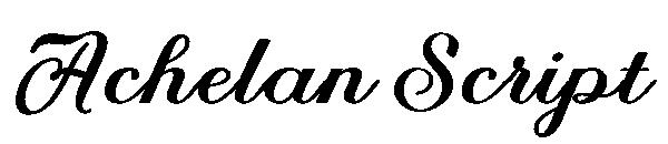 Achelan Script字体