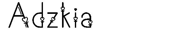 Adzkia字体