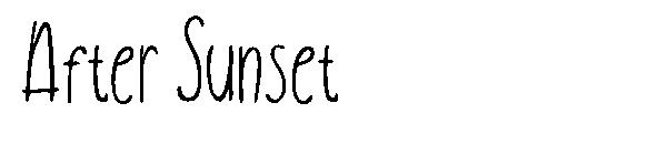 After Sunset字体