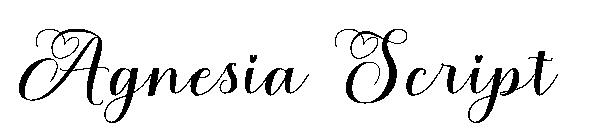 Agnesia Script字体