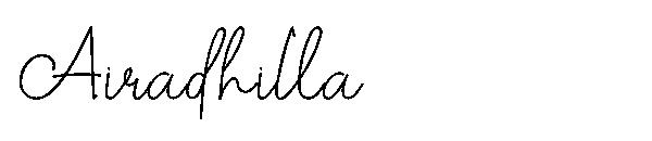 Airadhilla字体