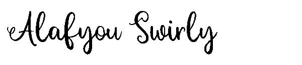 Alafyou Swirly字体