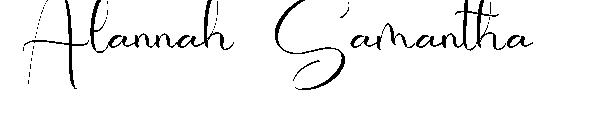 Alannah Samantha字体