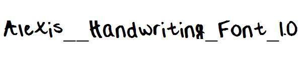 Alexis__Handwriting_Font_1.0字体