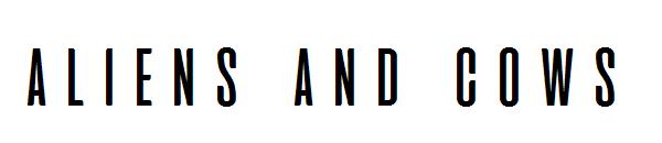 aliens and cows字体