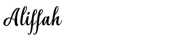 Aliffah字体