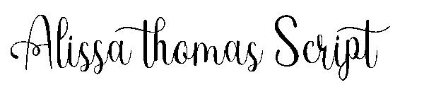 Alissa thomas Script字体