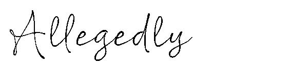 Allegedly字体